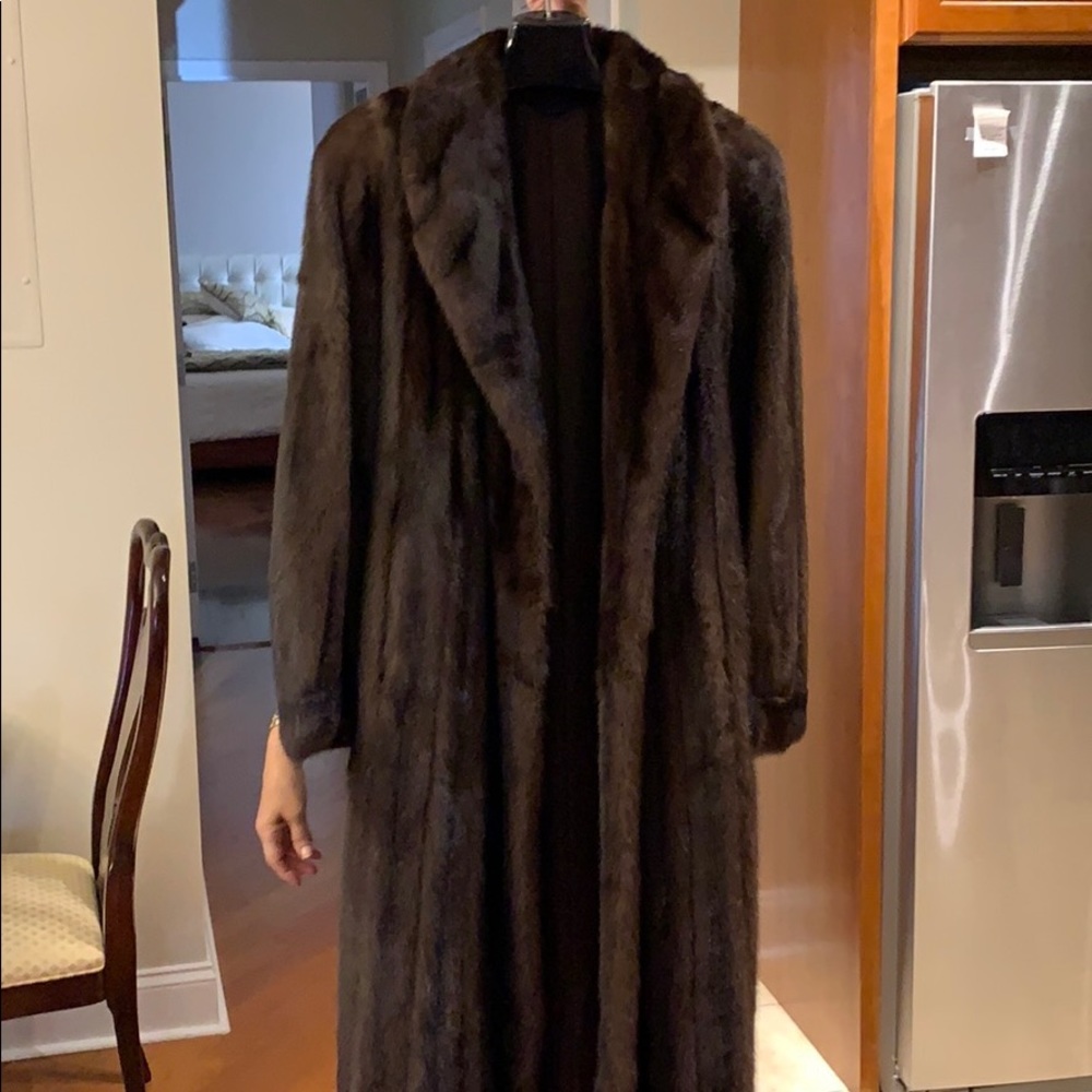 Fur women long coat